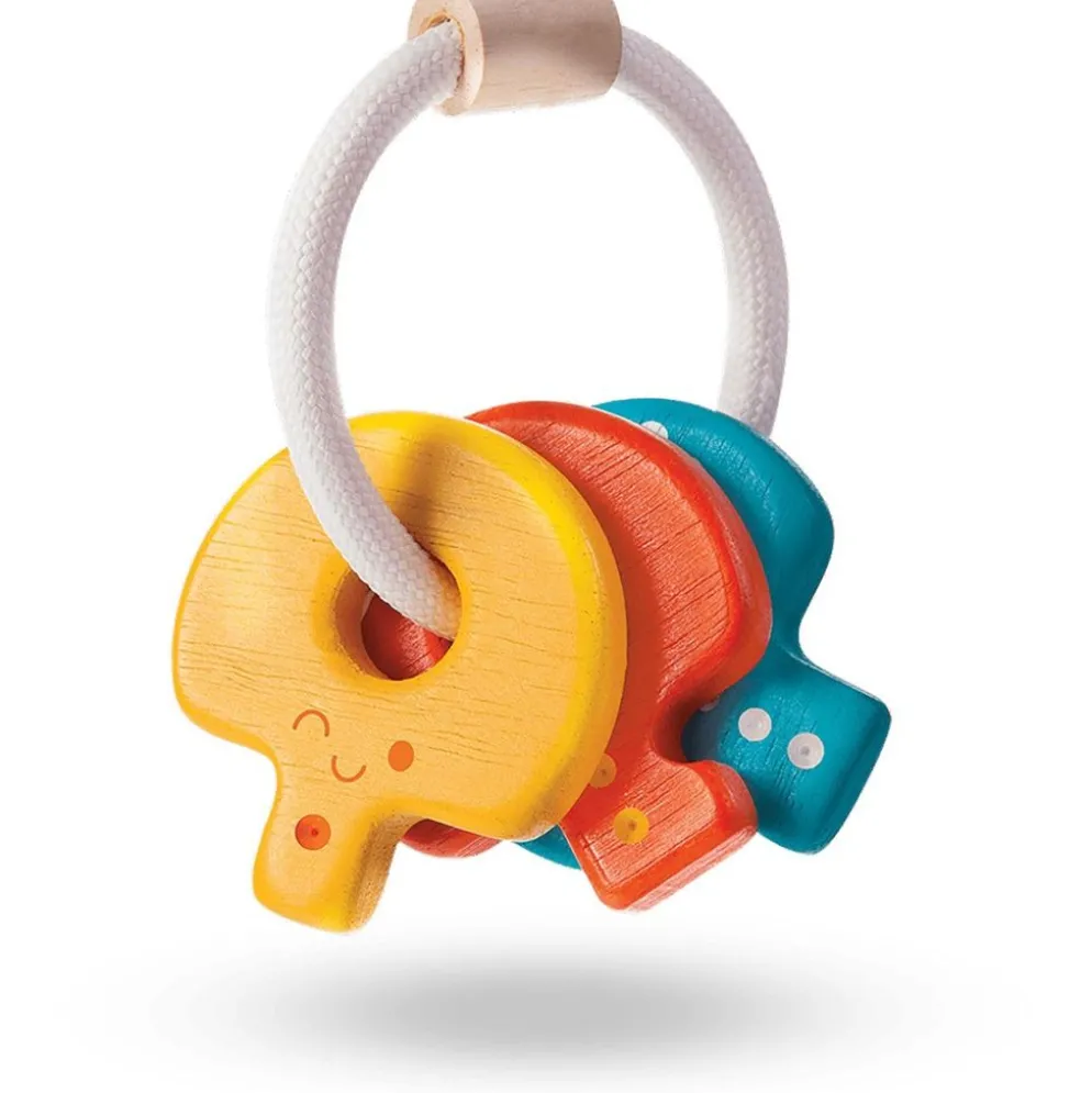 Nyckelknippa / Skallra i Trä - Färgglad - 5217 - PlanToys