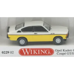 Opel Kadett C Coupé GT/E - Gul / Vit - Wiking - 1:87
