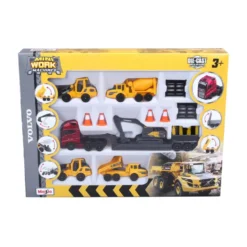 6-pack Volvo-byggfordon - Maisto - 7 cm