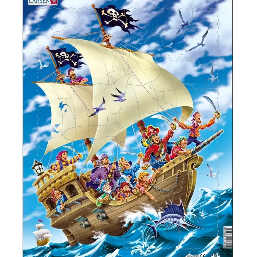 Piratskepp och pirater - Larsenpussel 30 bitar