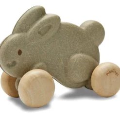 PlanToys Push Along Bunny - grå