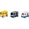 PlanToys tre småbilar - transportbilar
