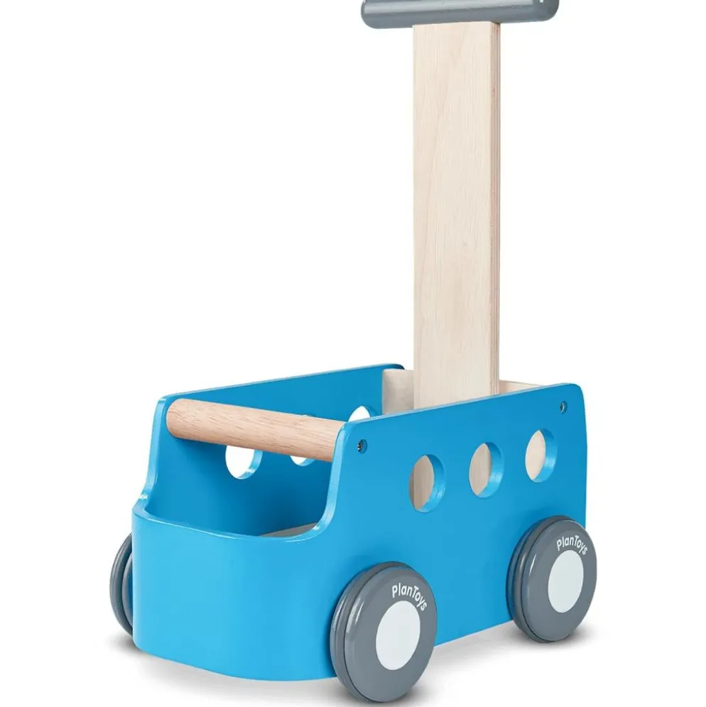 PlanToys Van Walker 5719 - Blå gåvagn i trä