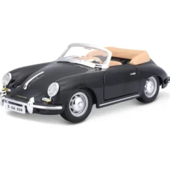 Porsche 356B Cabriolet - 1961 - Svart - Bburago - 1:24