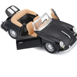 Porsche 356B Cabriolet - 1961 - Svart - Bburago - 1:24