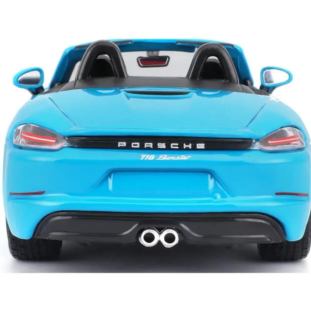 Porsche 718 (982) Boxster Cabriolet - Ljusblå - Bburago - 1:24