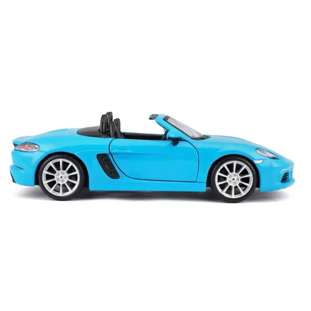 Porsche 718 (982) Boxster Cabriolet - Ljusblå - Bburago - 1:24