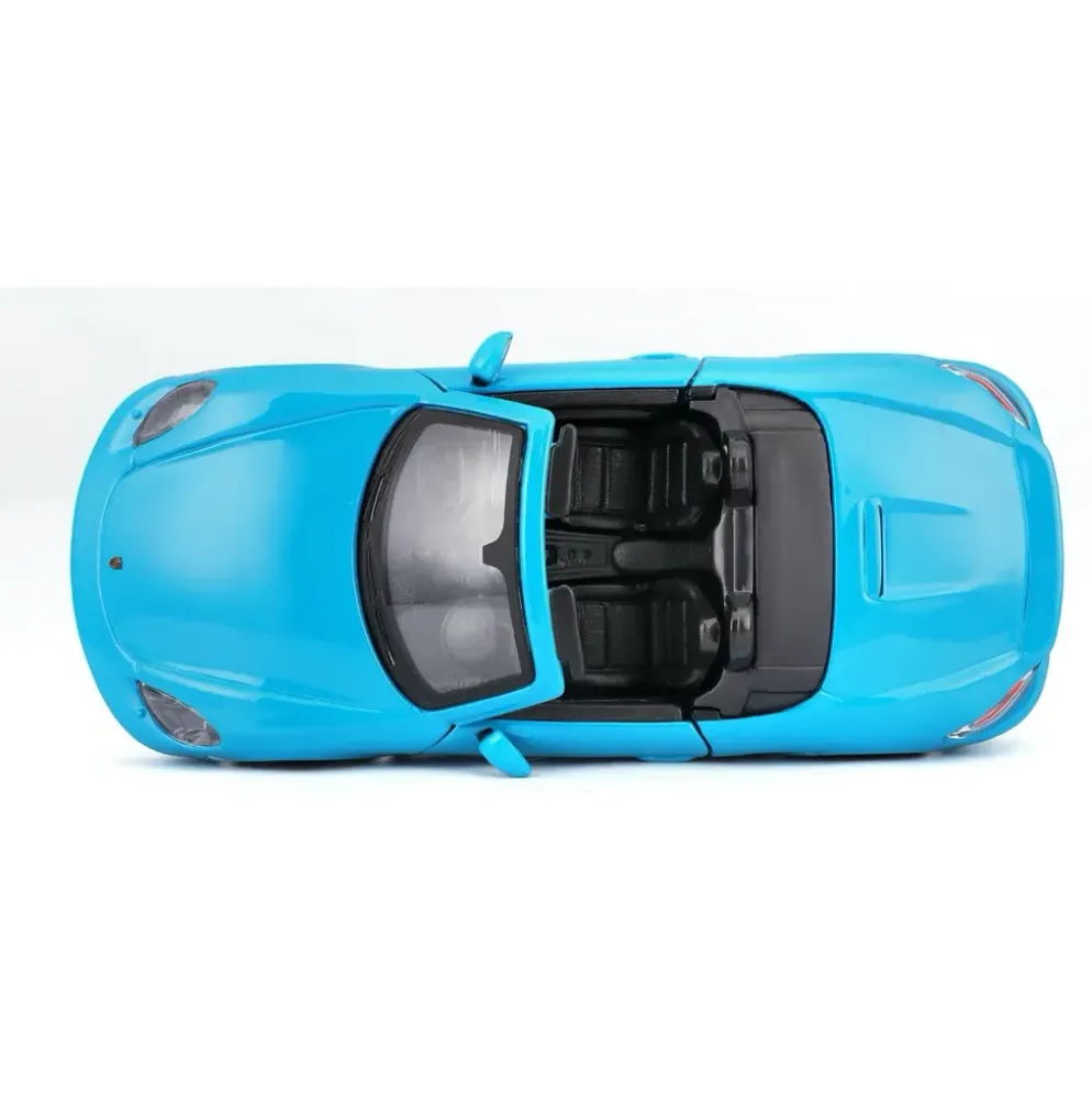 Porsche 718 (982) Boxster Cabriolet - Ljusblå - Bburago - 1:24