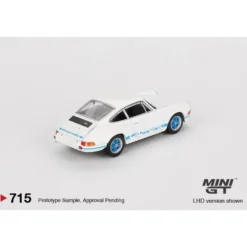 Porsche 911 Carrera RS 2.7 - Vit/Blå - RHD - Mini GT - 1:64