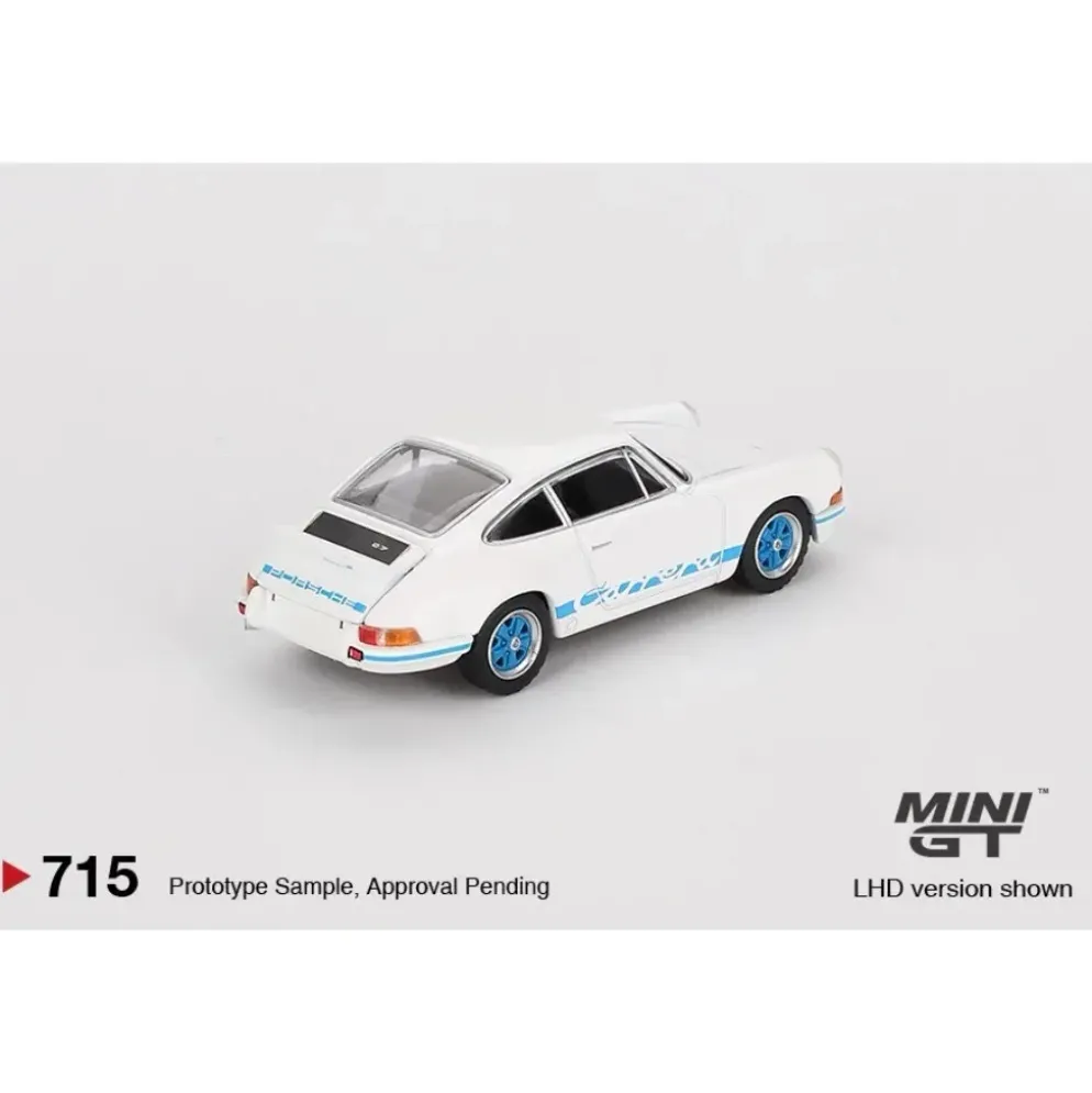 Porsche 911 Carrera RS 2.7 - Vit/Blå - RHD - Mini GT - 1:64