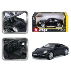 Porsche 911 (991) Carrera S - Svart - Bburago - 1:24