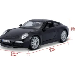 Porsche 911 (991) Carrera S - Svart - Bburago - 1:24