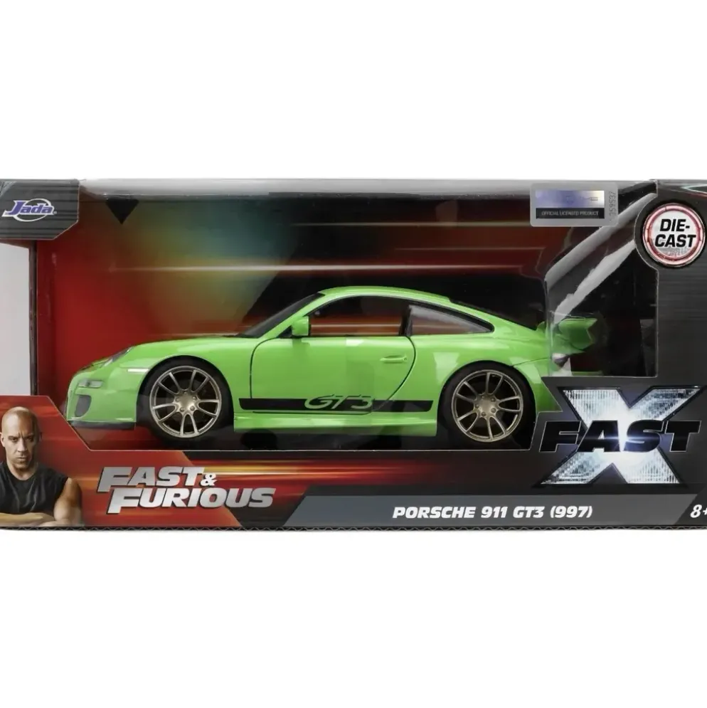 Porsche 911 GT3 (997) - Grön - 2007 - Fast X - Jada Toys - 1:24