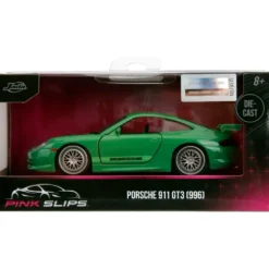 Porsche 911 GT3 (996) - Grön - Pink Slips - Jada - 12 cm