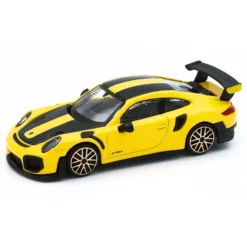 Porsche 911 (997) GT2 RS - Gul / Svart - Bburago - 11 cm
