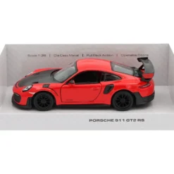Porsche 911 (991) GT2 RS - Röd och Svart - Kinsmart - 12 cm