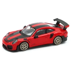 Porsche 911 (997) GT2 RS - Röd / Svart - Bburago - 11 cm