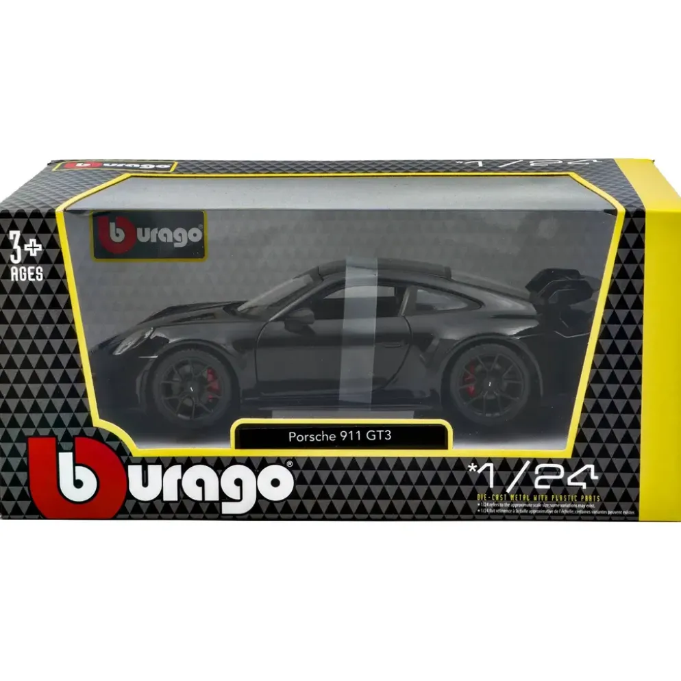 Porsche 911 (992) GT3 - Svart - 2021 - Bburago - 1:24