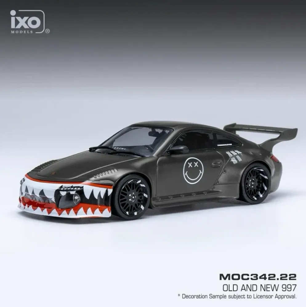 Porsche 911 (997) Old & New - Svart - Ixo Models - 1:43