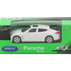 Porsche Panamera S - Vit - Welly - 7 cm