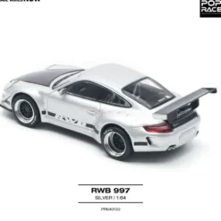 Porsche 997 RWB - Silver - Pop Race - 1:64