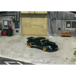 Porsche 911 (997) RWB - Svart - Tarmac Works - 1:64