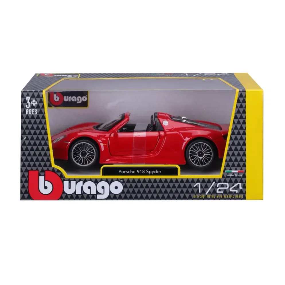 Porsche 918 Spyder - Röd - Bburago - 1:24