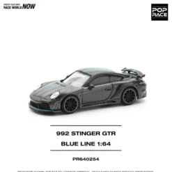Porsche 911 (992) Stinger GTR - Carbon Edition (Blue Line) - 254 - Pop Race - 1:64