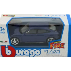 Porsche Taycan Turbo S - 2019 - Blå - Bburago - 11 cm