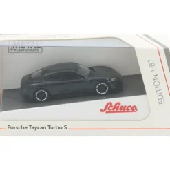 Porsche Taycan Turbo S - 2019 - Svart - Schuco - 1:87