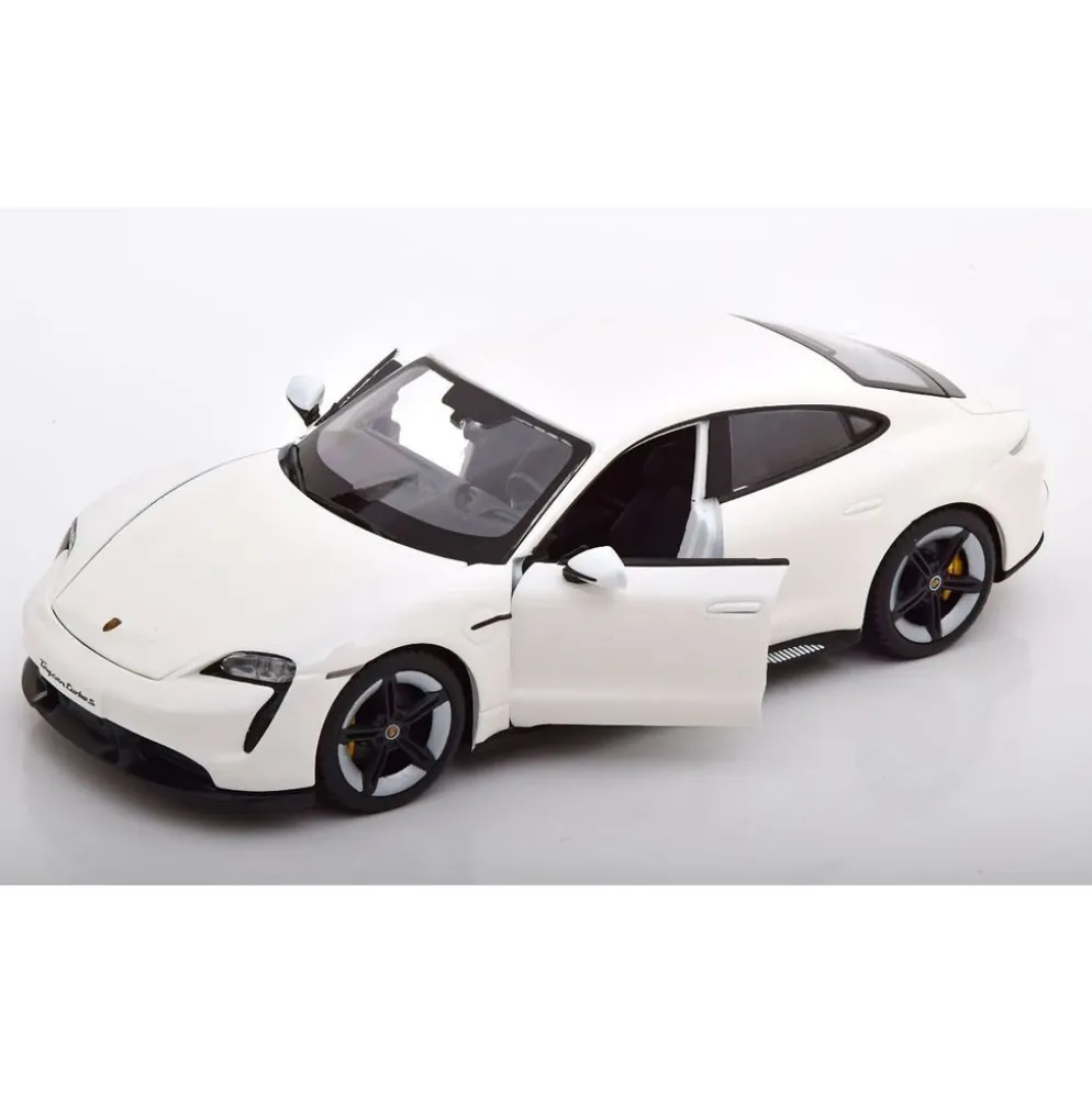 Porsche Taycan Turbo S - 2020 - Vit - Bburago - 1:24