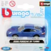 2006 Porsche 911 Turbo - Blå - Bburago - 8 cm