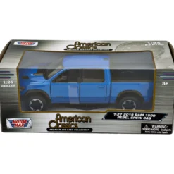 2019 RAM 1500 Rebel Crew Cab - Blå - Motormax - 1:27