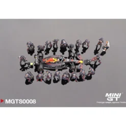 RB18 #11 Sergio Pérez - Pit Crew Set - Mini GT - 1:64