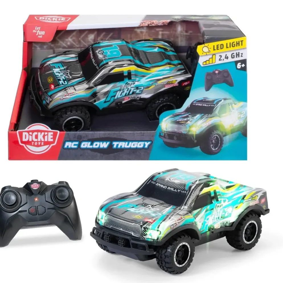 RC Glow Truggy - Radiostyrd Bil - Dickie Toys - 17 cm
