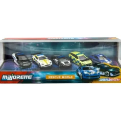 Rescue World - 5-pack med polisbilar - Giftpack - Majorette