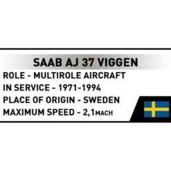 Saab AJ 37 Viggen - Klossbyggmodell - 5915 - COBI - 1:48
