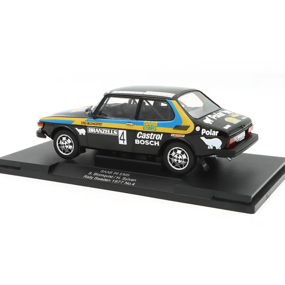 Saab 99 EMS - Blomqvist / Sylvan - Rally Sweden 1977 - MCG - 1:18