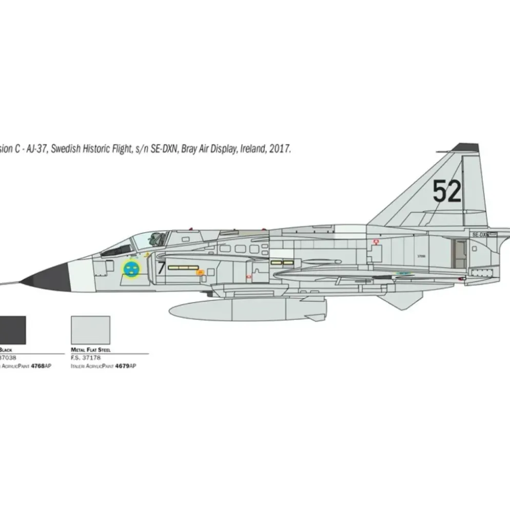 Saab JA 37 / AJ 37 Viggen - Byggsats - 2785 - Italeri - 1:48