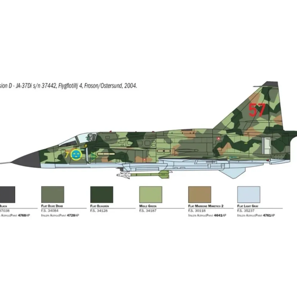 Saab JA 37 / AJ 37 Viggen - Byggsats - 2785 - Italeri - 1:48