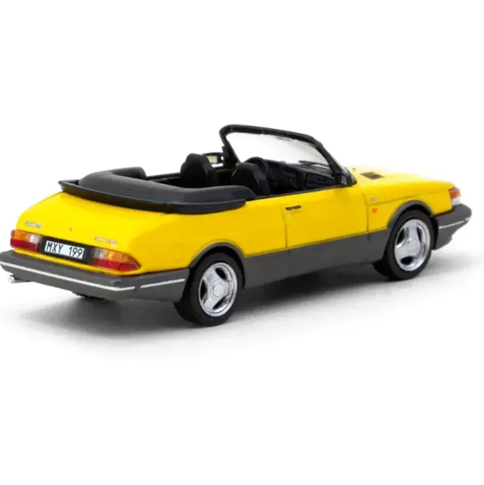 Saab 900 Turbo Convertible - Gul - Tarmac Works - 1:64