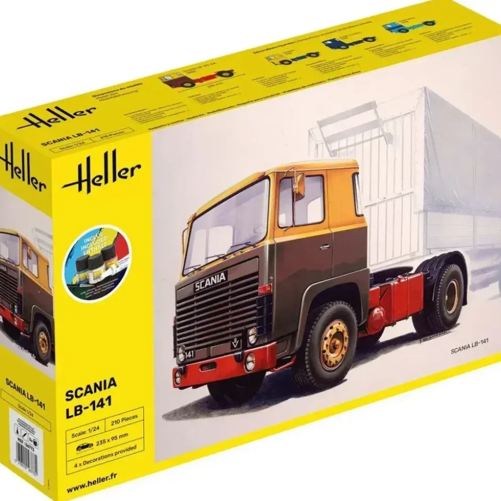 Scania LB-141 - 1977 - Plastbyggmodell med färg - Heller - 1:24