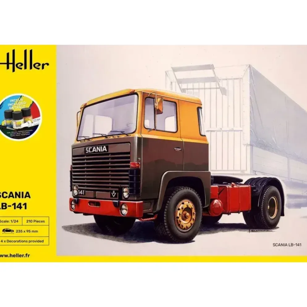 Scania LB-141 - 1977 - Plastbyggmodell med färg - Heller - 1:24
