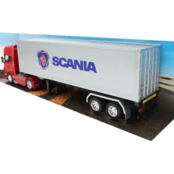 Scania V8 R730 med trailer - Röd - Welly - 1:32 - 49 cm