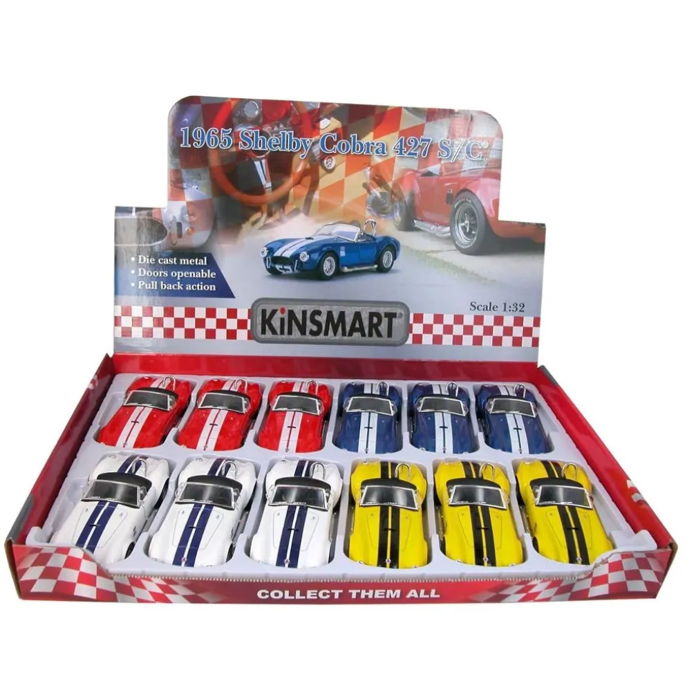 1965 Shelby Cobra 427 S/C - Kinsmart - 1:32 - Gul