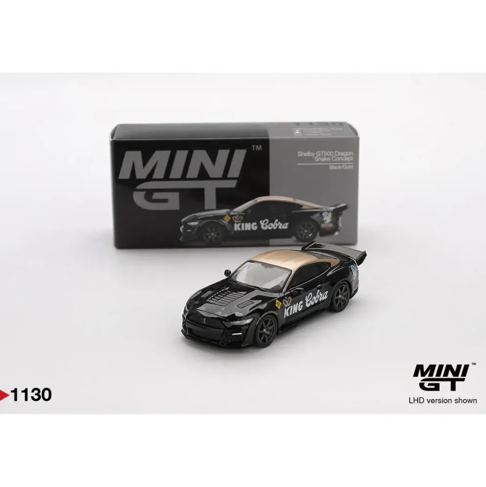 Shelby GT500 Dragon Snake Concept Black/Gold - Svart - 1130 - Mini GT - 1:64