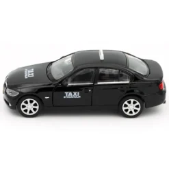 SKADAD FÖRPACKNING - BMW 318i - Taxi Stockholm - Welly - 1:38 - 12 cm