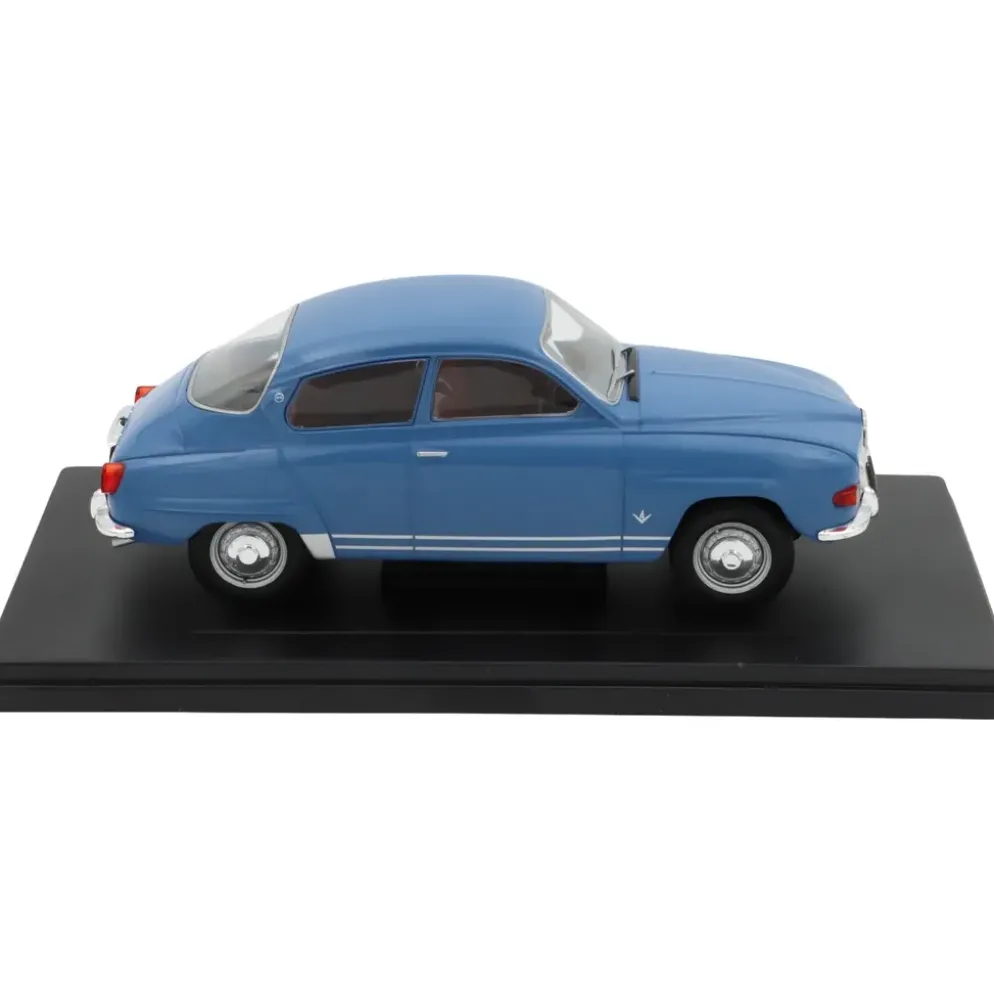 SKADAD VITRIN - Saab 96 V4 - Blå - 1:24