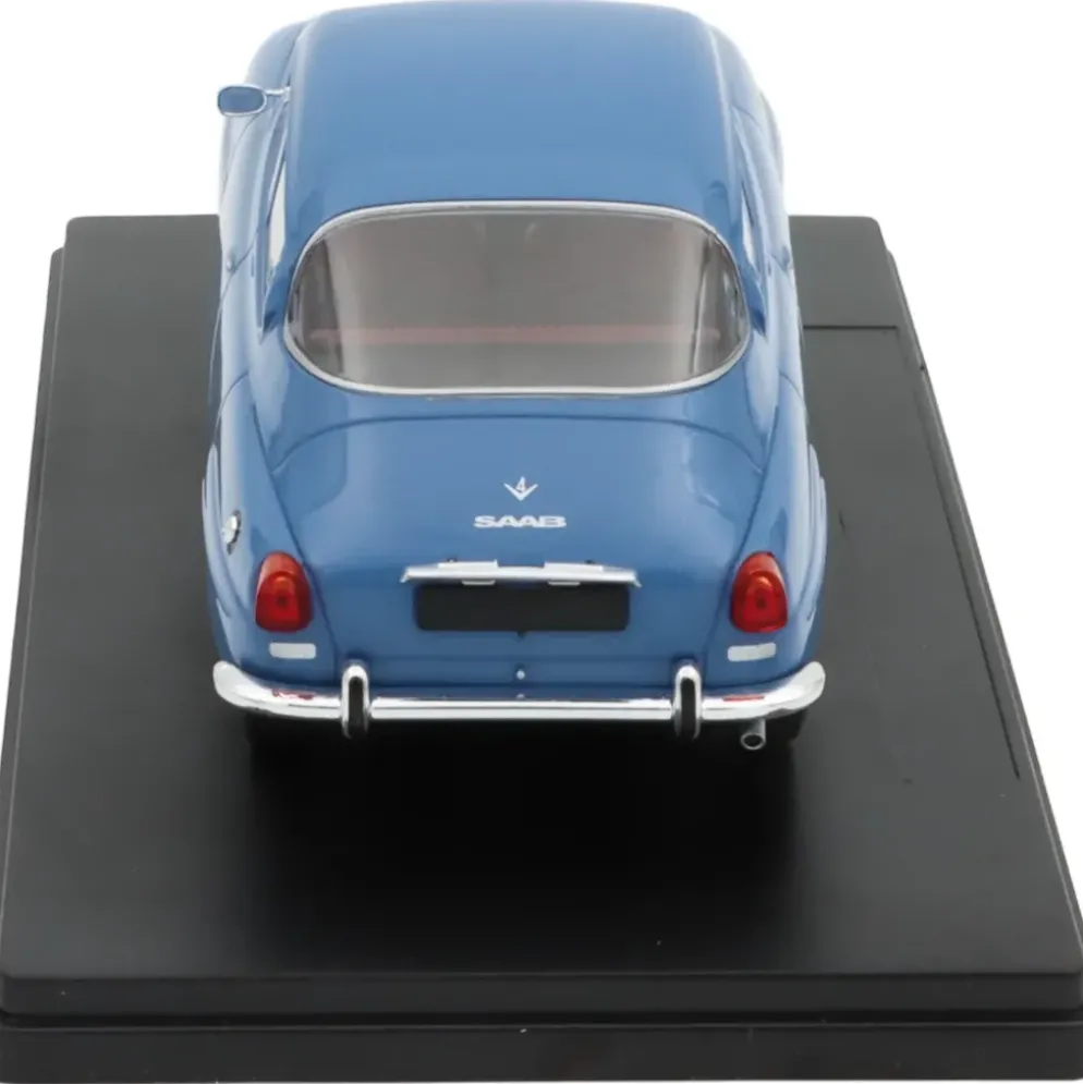 SKADAD VITRIN - Saab 96 V4 - Blå - 1:24