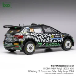 Skoda Fabia RS Rally2 - Solberg / Edmondson - Rally Kenya 2024 - Ixo - 1:18
